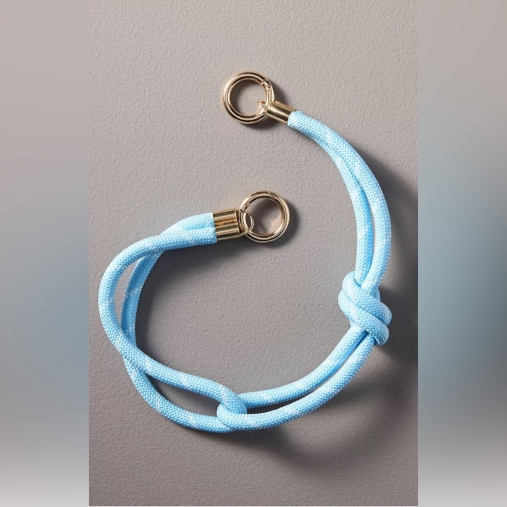 Anthropologie Sporty Chord Light Blue Bag Charm